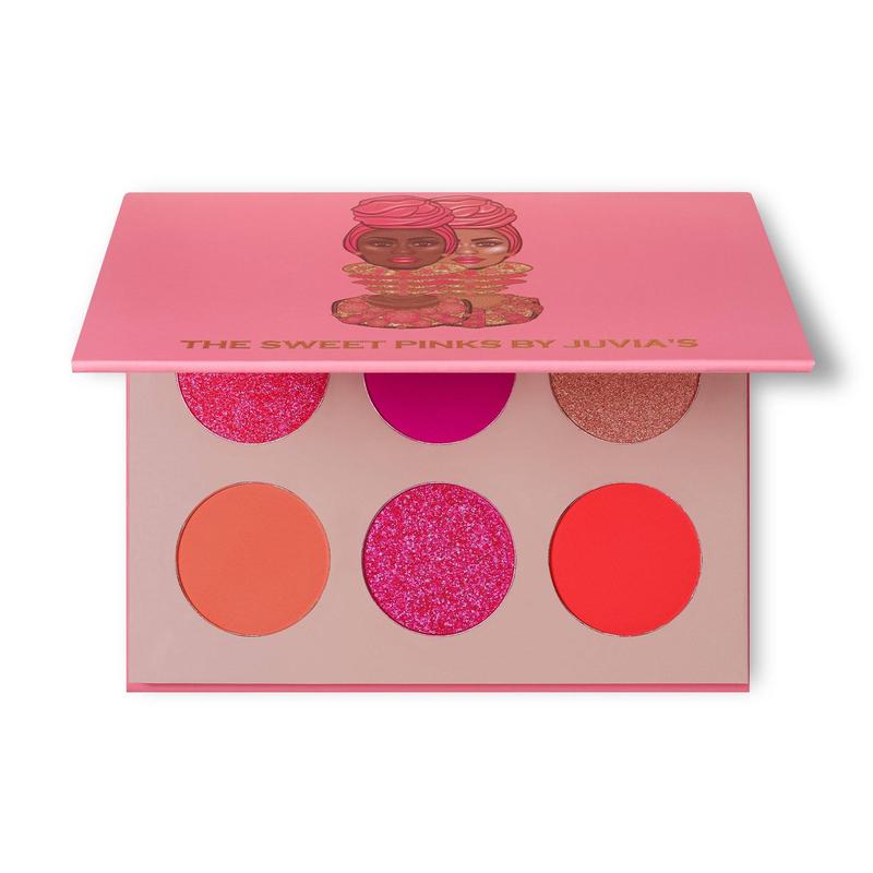 Juvia's Place Palette The Sweet Pinks - Deep Fuchsia, Soft & Sweet Pink, Shades of 6, Pressed Pigments, Professional Makeup, Pigmented , Makeup for Color & Shimmer