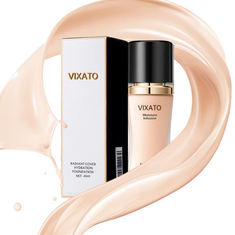 Vixato Liquid Foundation,Lightweight Coverage,Moisture Easy to Apply Makeup,Provides Light to Medium Coverage,Suitable For Oily,Dry,Combination Skin