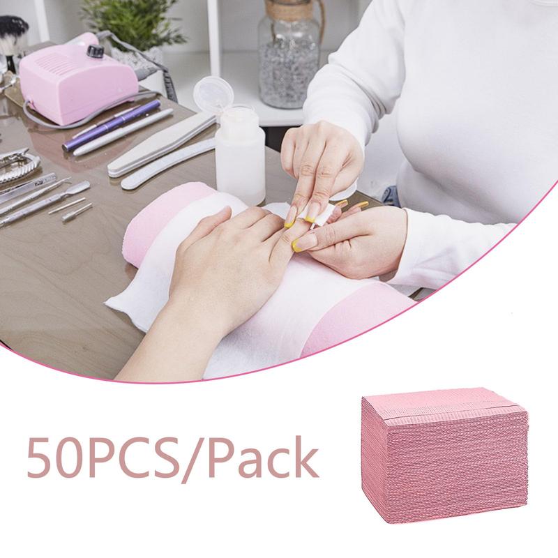 Nail Art Table Mats Disposable Nail Paper Towels,50PCS Pink Waterproof 3 Ply Nail Art Paper 13