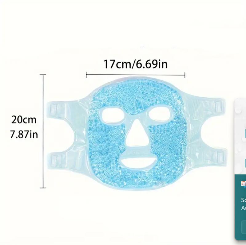 Cooling Face Mask, Cold Face Eye Mask, Gel Beads Hot Heat Cold Compress Pack, Face SPA For Woman Sleeping, Pressure, Headaches, Skin Care