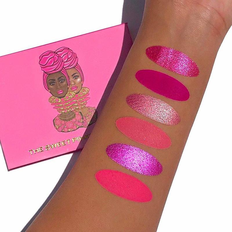 Juvia's Place Palette The Sweet Pinks - Deep Fuchsia, Soft & Sweet Pink, Shades of 6, Pressed Pigments, Professional Makeup, Pigmented , Makeup for Color & Shimmer