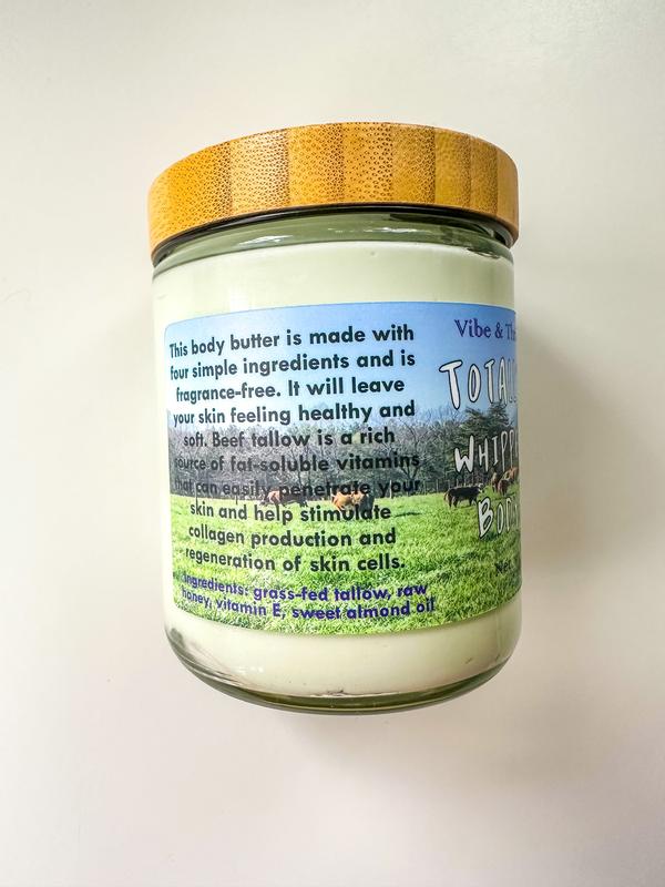 Totally Tallow Whipped Tallow Body Butter Skin Repair For Your Face & Body- Fragrance Free