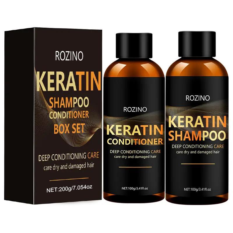 Keratin Hair Conditioner & Shampoo, 2pcs set Deep Cleaning Hair Care Set for Damaged, Dry, Frizzy, Easy Broken and Split Hair, Comfort Haircare, Valentine Gifts for Her