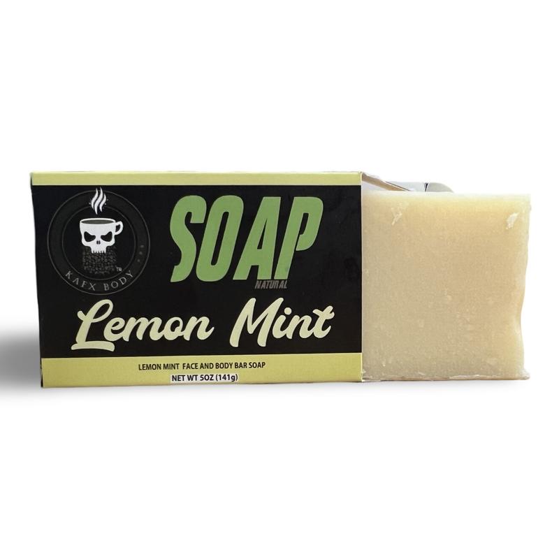 KAFX Lemon Mint Natural Face & Body Soap Body Care Body Wash Cleansing Organic Cleansing Organic