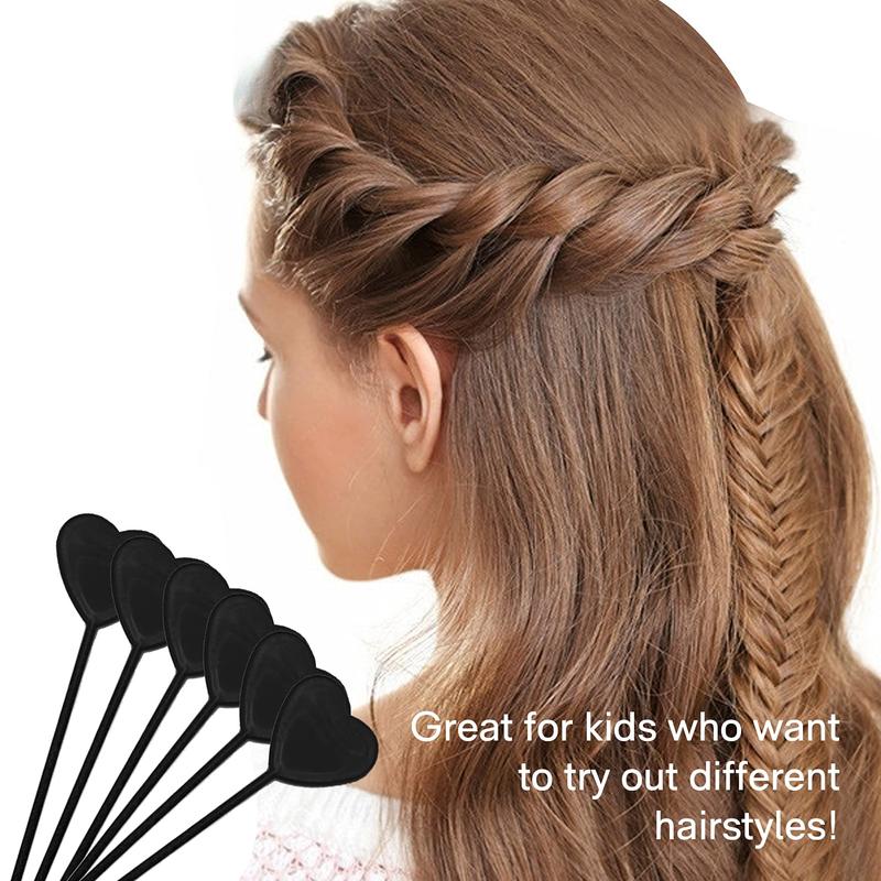 12 Count Quick Tail Hair Beader Tool for Braiding Hair Beads on Braids Threader Braider Loop Tool for s Girls Stringer Ponytail Hair Styling  Set 12 Count Black Haircare Heatless