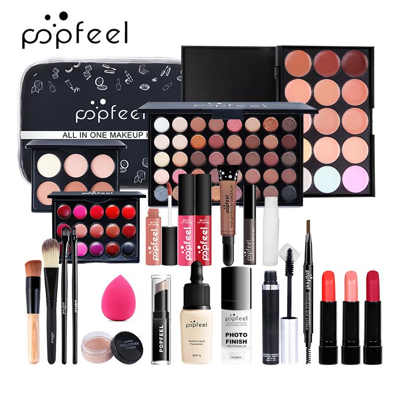 Makeup Full Gift Set for Women Beginners and Professionals, Include Makeup Brush, Eyeshadow Palette, Lip Gloss Set, Lipstick, Blush, Concealer, Mascara, Eyebrow Pencil, Foundation