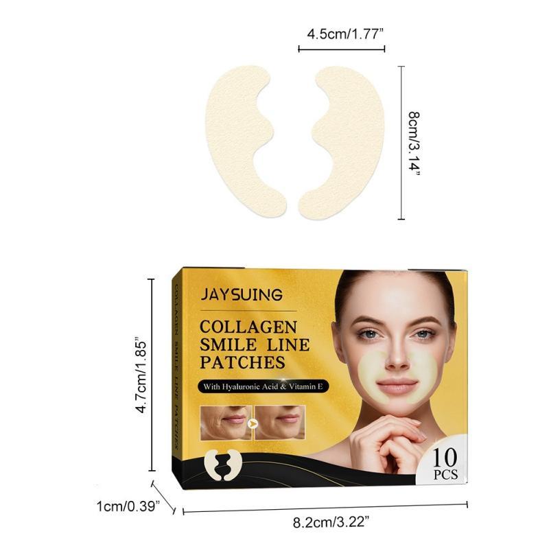 Collagen Smile Line Patch, 10pcs box Facial Skin Care Patch, Moisturizing & Firming Skin, Hydrating Face Mask, Facial Skin Care Product