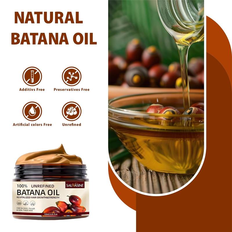 Batana Oil for Hair Growth,100 Percent Natural, Pure, Unrefined, Repair Damaged Hair, Prevent Hair Loss & Boost Thickness for Men & Women, 4.05 Ounce.