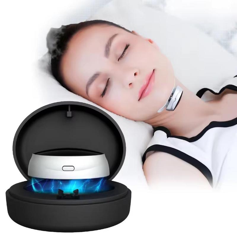 New Smart Electric Throat Pulse Stop Snoring Instrument, Noise Reducing Mute Home Sleeper, Sleeping Anti-snoring Magic Instrument, Stocking Fillers Gift