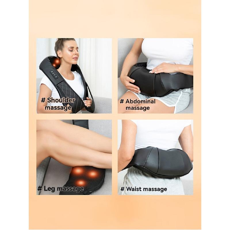 Neck Massager with Heat, Cordless 4D Deep Tissue Kneading Massage, Shiatsu Neck and Shoulder Massage Pillow for Neck, Back and Leg Pain Relief, Christmas Gifts for Mom - FSA HSA Eligible