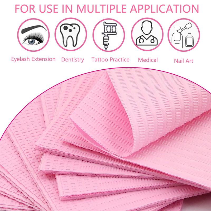 Nail Art Table Mats Disposable Nail Paper Towels,50PCS Pink Waterproof 3 Ply Nail Art Paper 13