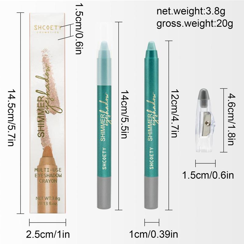 Shimmering Eyeshadow Pencil, 1 Count Long Lasting Eye Shadow Pen, High Pigmented Eye Shadow Pen, Glittering Brightening Highlighting Pen, Glitter Eye Makeup Product