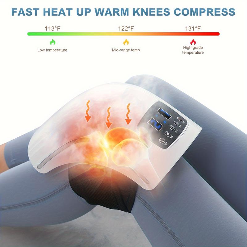 Smart Knee Massager with Heat Therapy, Vibration, and Air Compression | Relieve Joint Pain, Improve Circulation, and Soothe Sore Knees | Perfect for Seniors, Athletes, and Everyday Comfort!