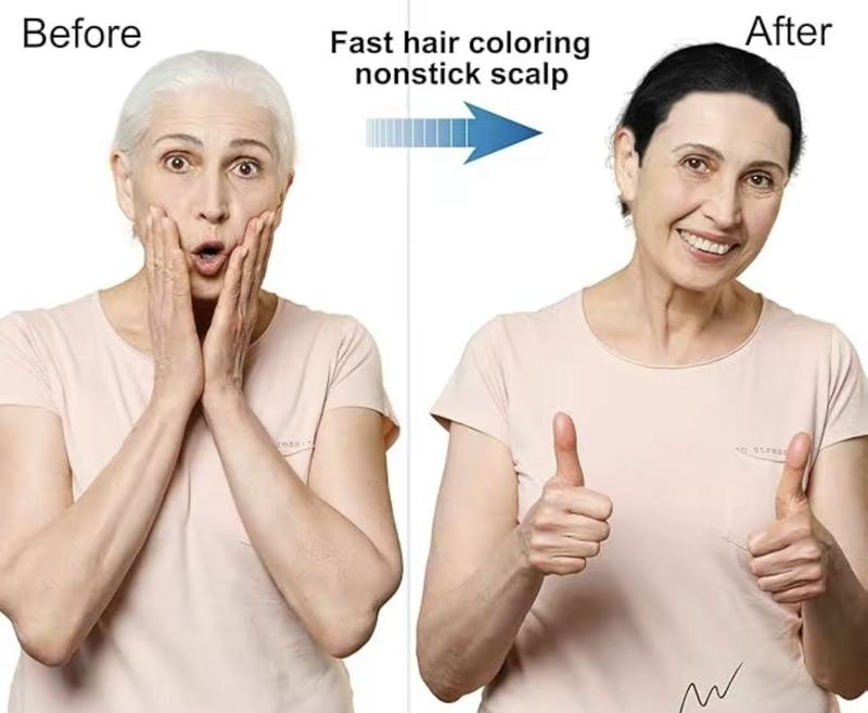 AngeRose Hair Color shampoo, Hair Dye Shampoo , 3 in 1 function Long-lasting & Coverage for Gray Hair,  Multi-color Wine Red, Chestnut Brown, Black, Hair Care, Hair Treatment, 400 ml , Gift for Women&Men color shampoo