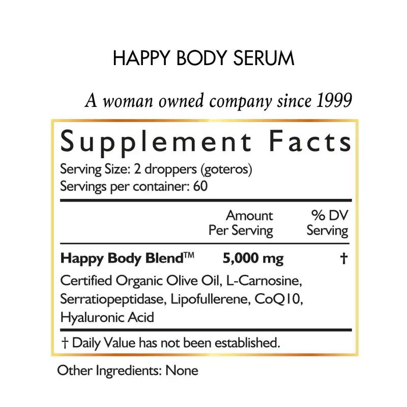 Coco March Happy Body Serum, Wellness Supplement, 60 Servings per Container Skincare Daily Hyaluronic Hyaluronic Acid