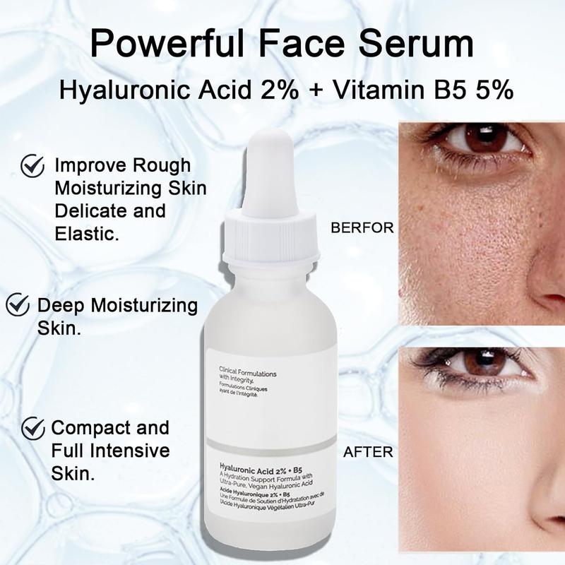 Acid 2% + B5,Face Moisturiser,  Acid Serum For Face Hydrated,  Acid Face Serum for Women Plump And Smooth Skin, Hyluronic Acid Serum For Face, Skin Care