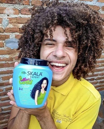 2 Pack SKALA Mais Cachos Hydrates Curls, Eliminates Frizz, For Curly Hair -2 IN 1 Conditioning Treatment and Cream To Comb 35.2oz Conditioner Haircare