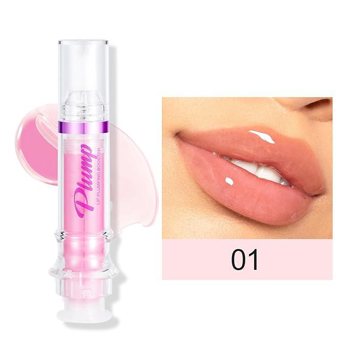 Lasting Plumping Gloss & Hydrating Booster - Spicy Lip Enhancer for High-Shine Volume -Moisturizing Lip Makeup for Women & Girls