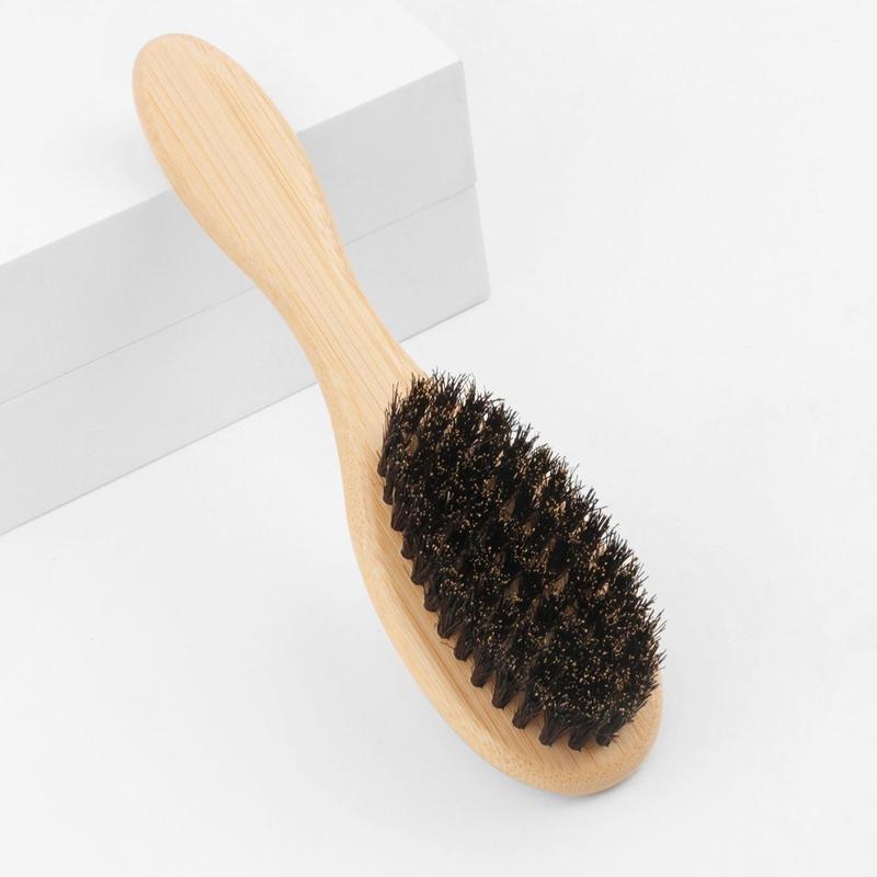 Wooden Hair Brush, Portable Mini Hair Styling Brush, Hair Care & Styling Tool for Men & Women, Heatless Styling Tool for Daily Use