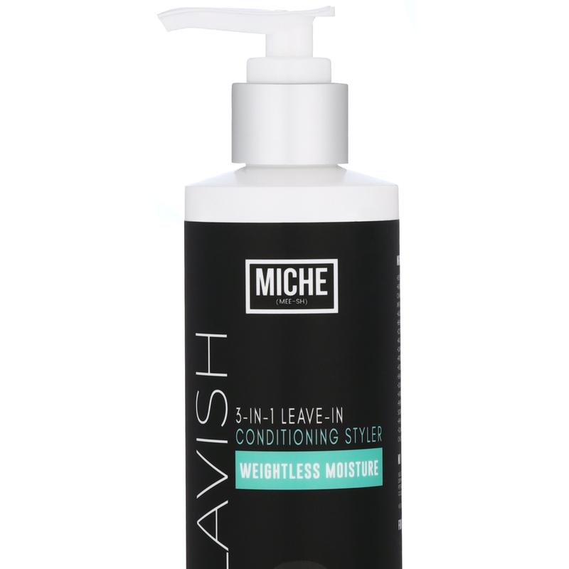 LAVISH 3-in-1 Leave-In Conditioning Styler  8 fl oz | Moisturizes, Strengthens, Detangles, and Softens Dry Hair | Weightless Moisture - Miche Beauty