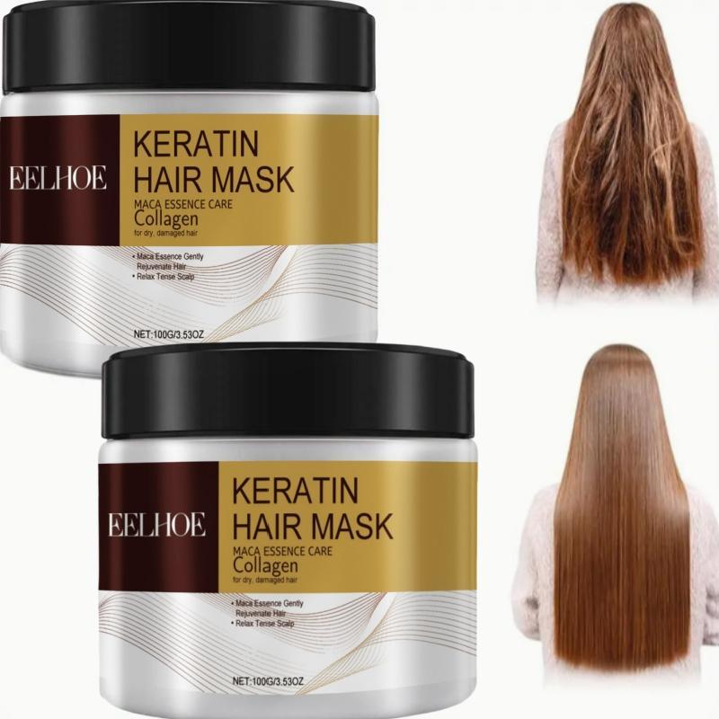 Keratin Hair Mask, 2 Counts set Moisturizing and Nourishing Hair Mask, Hair Care and Styling Products for Dry and Damaged Hair for Men and Women, Christmas Gift