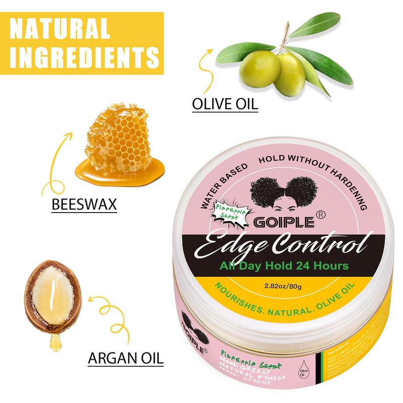 Edge Control Wax, Long Lasting Edge Control Cream, Hair Styling Product for Women, Hair Products