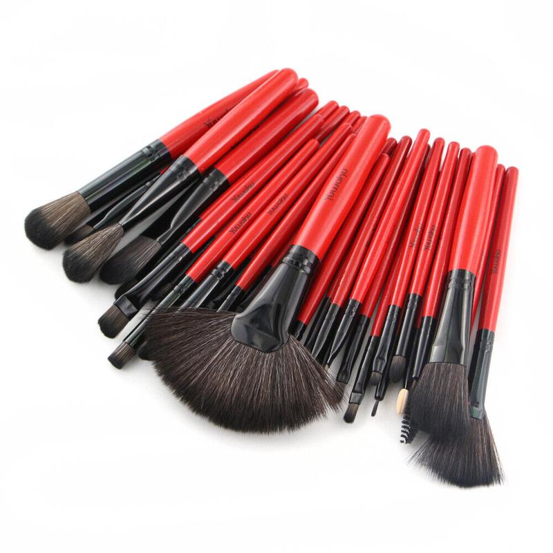 32PCS Professional Make up Brushes Set Cosmetic Tool Kabuki Makeup+ Luxury Bag Eyeshadow Plastic