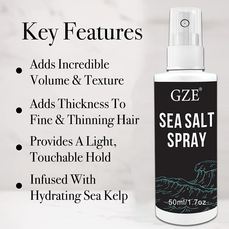 Natural Sea Salt Spray, Hair Thickening Spray, Hair Texturizing Spray, Professional Hair Styling Product for Men & Women Daily Use