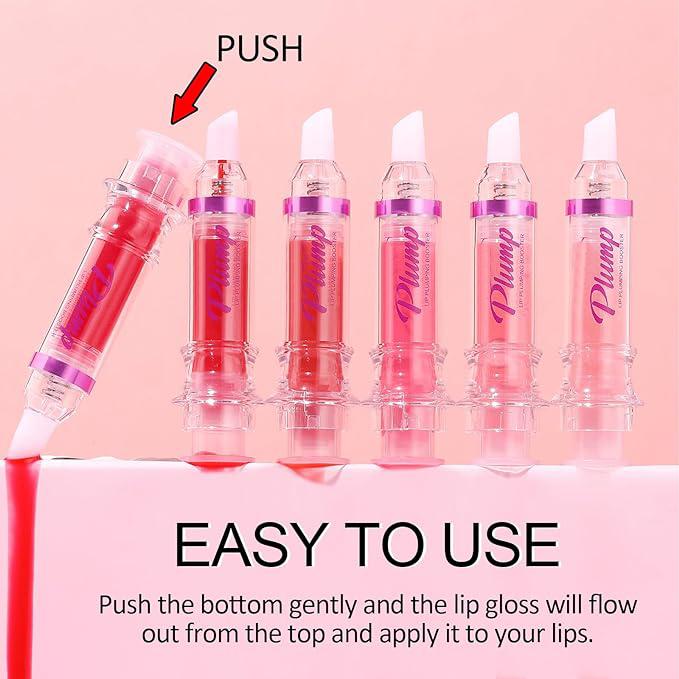 Lasting Plumping Gloss & Hydrating Booster - Spicy Lip Enhancer for High-Shine Volume -Moisturizing Lip Makeup for Women & Girls