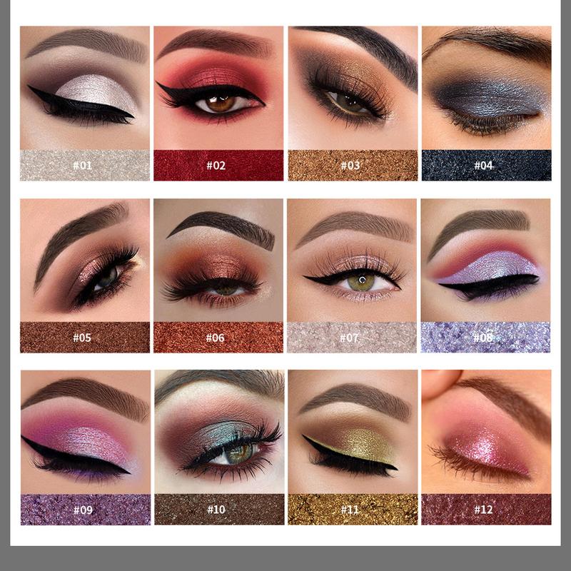 Glitter Eyeshadow Mashed Potato Pearlescent Monochrome Highly Pigmented Eye Makeup Cosmetics Gift for Women And Girls