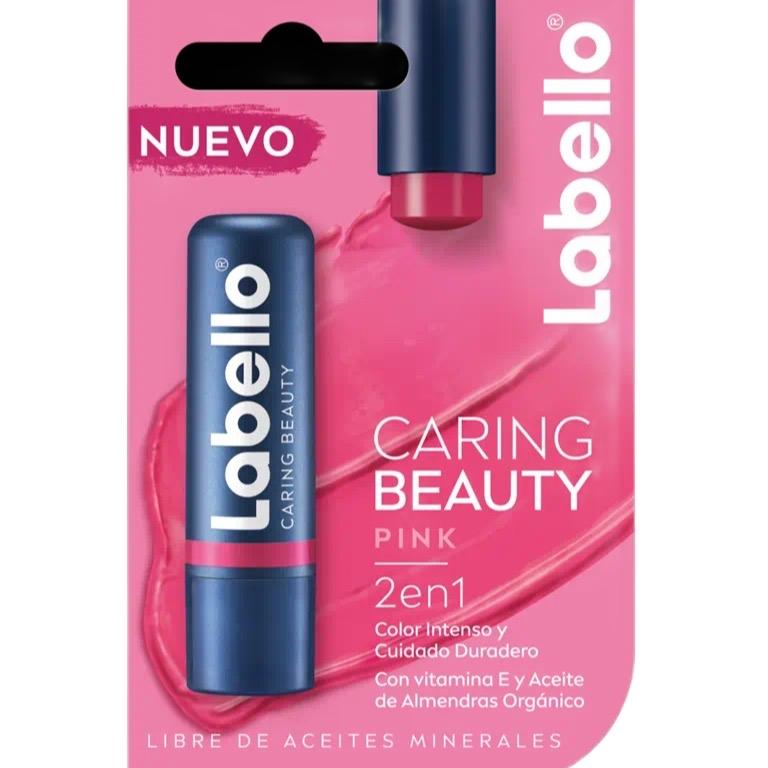 Labello Caring Beauty Moisturizing Lip Balm with Shea Butter, Almond Oil and Vitamin E -3 colors blackberry  labello