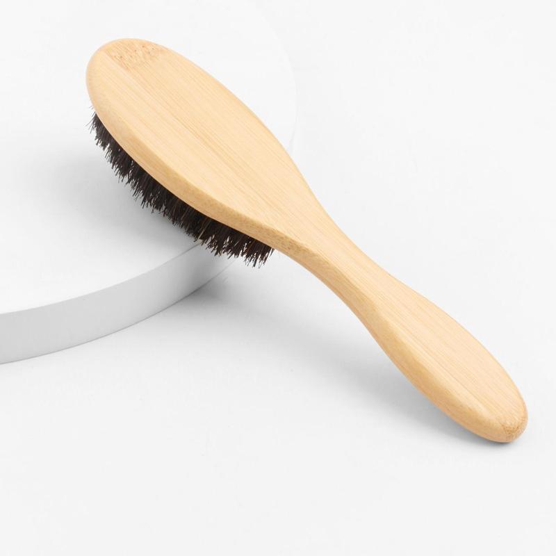 Wooden Hair Brush, Portable Mini Hair Styling Brush, Hair Care & Styling Tool for Men & Women, Heatless Styling Tool for Daily Use