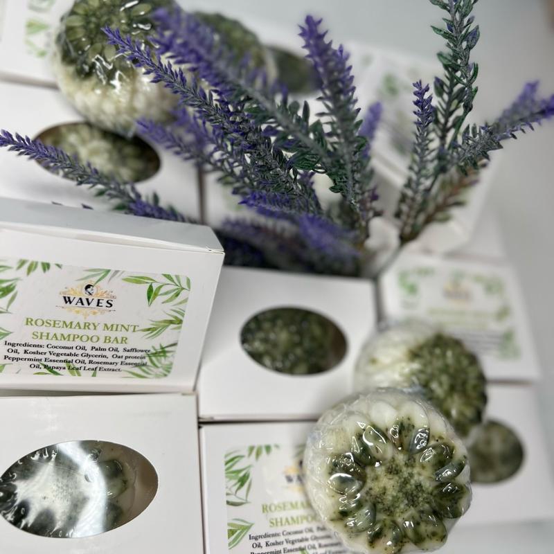 Waves HQ Rosemary Mint Shampoo Bar - Natural and Sustainable Hair Care