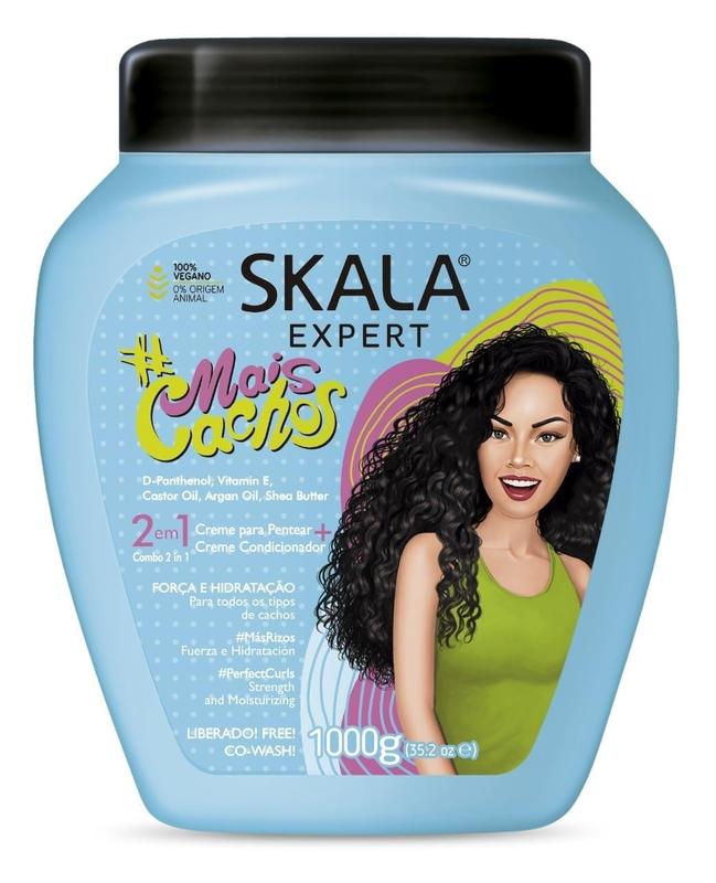 SKALA Hair Type 3ABC - Mais Cachos & Divino Potinho Combo - Hydrate Curls, Eliminate Frizz, For Curly Hair - 2-IN-1 Conditioning Treatment & Cream to Comb Conditioner Haircare