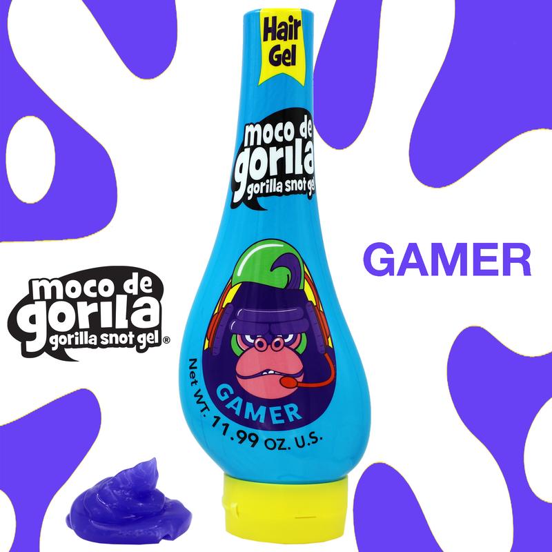 Moco de Gorila Gamer Hair Gel - Nourishing and Long-Lasting Hold - Unisex - 11.9 oz Squeeze Bottle - Haircare Caramel