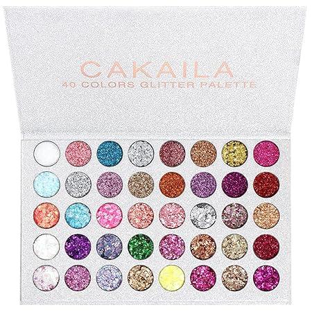 40 Colors Glitter Sparkle Eyeshadow Makeup Palette Pallets For Women Girls Black White Glitter Chunky Eyeshadow Pressed Powder Pink Shimmer Glue Gel Eyeshadow sombras de ojos profesional