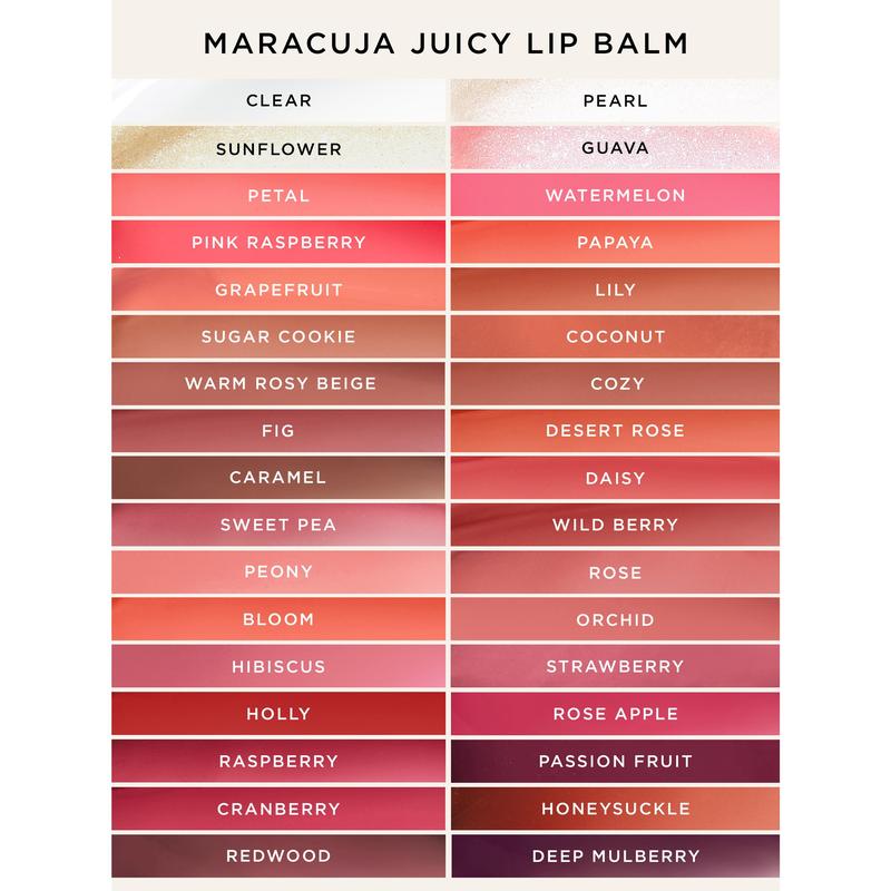 tarte maracuja juicy lip balm - buildable coverage & a glossy balm finish