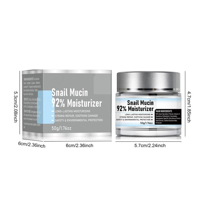 Snail Mucin Daily Moisturizing Cream | Hydrating & Soothing Formula for Dry & Sensitive Skin | 50g 1.76oz Skin Care Solution