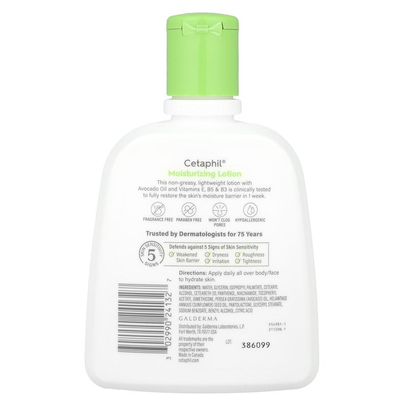 Cetaphil Moisturizing Lotion, Fragrance Free, 8 fl oz (237 ml)