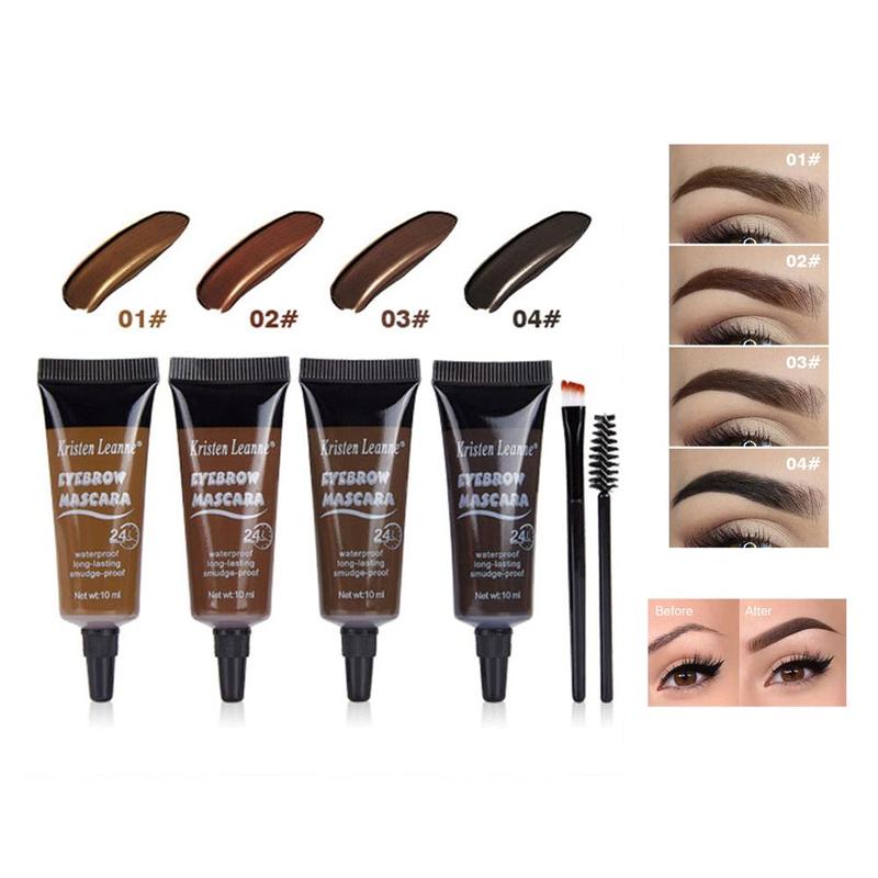 Long Lasting Eyebrow Gel, Waterproof Eyebrow Pomade, Smudge Proof Eyebrow Tinted Cream, Eye Brow Coloring Styling Defining Cream, Long Lasting Eye Brow Coloring Styling Defining Cream