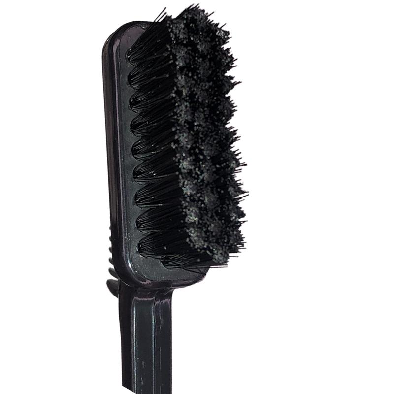 Bask and Lather Edge Control Brush - Smoothing Tool for Hairline, Double-Sided Bristle Brush for Sleek Look