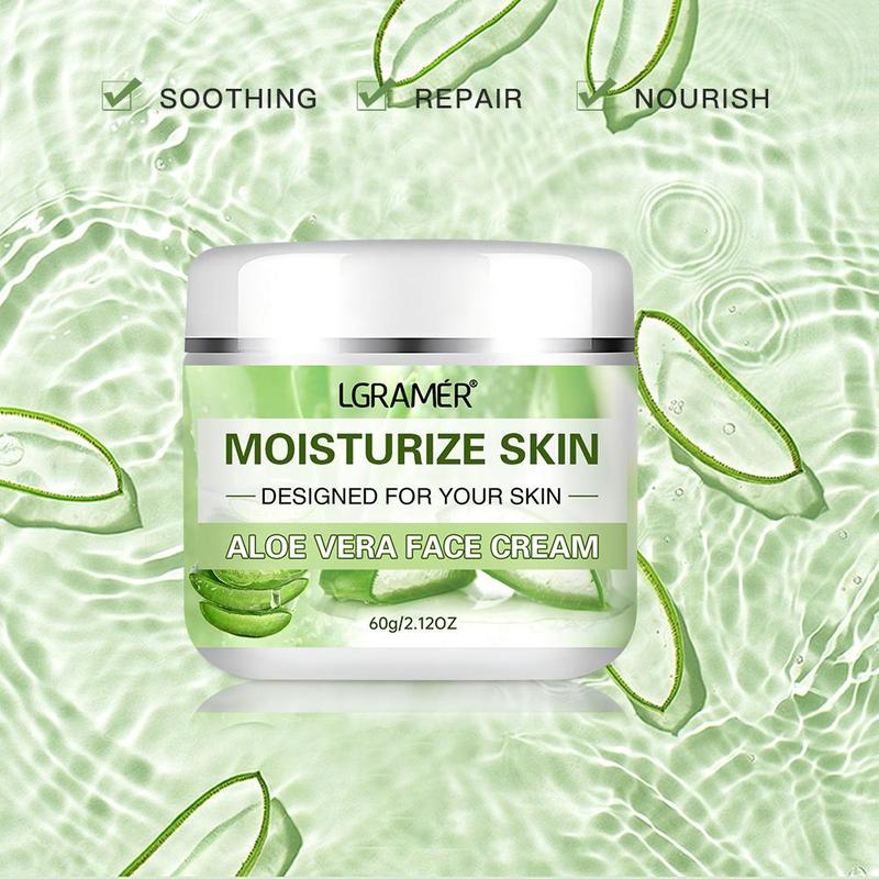 Aloe Vera Soothing Face Cream, Moisturizing Face Cream, Hydrating Face Moisturizer for Dry and Sensitive Skin, Suitable for All Skin Types