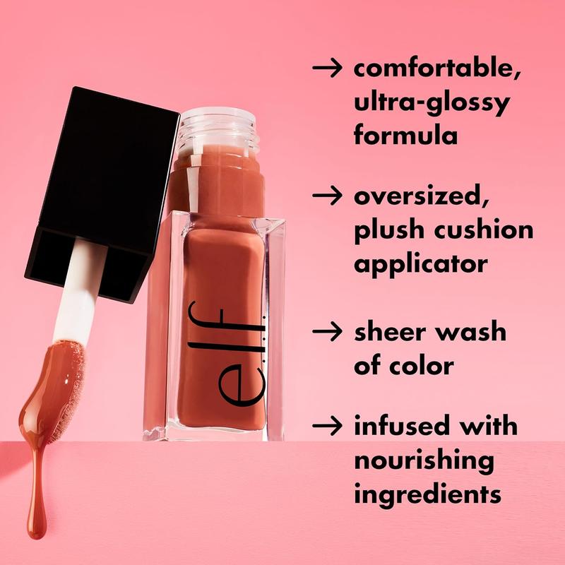 e.l.f. Glow Reviver Lip Oil - Pink Quartz, Nourishing & High-Shine