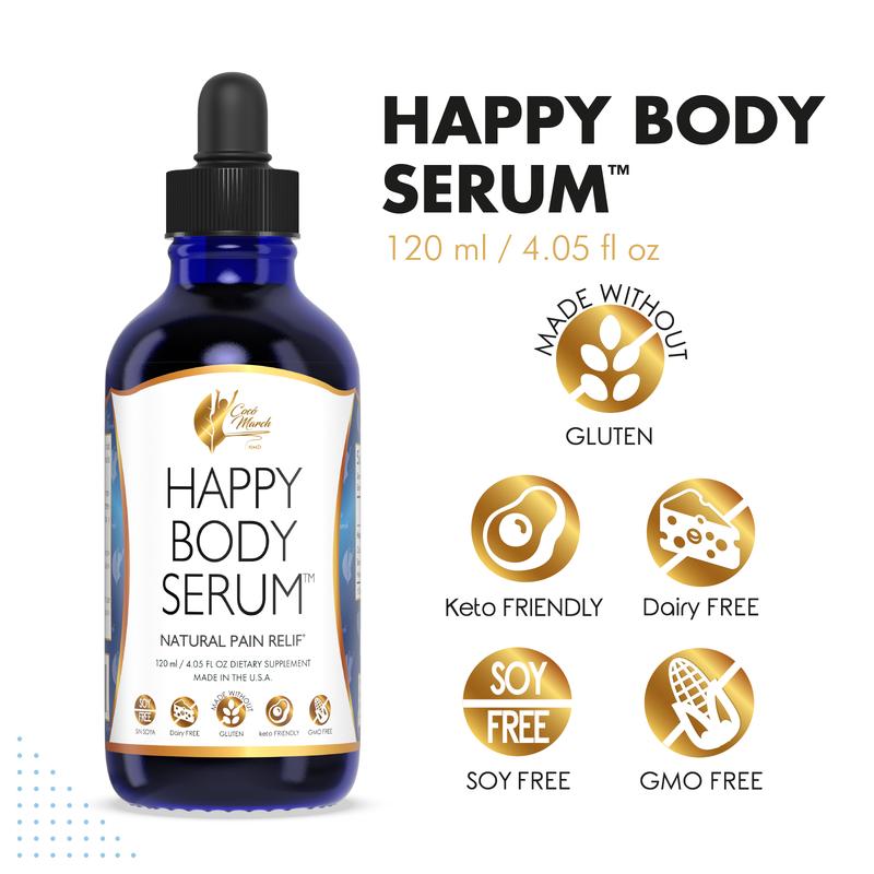 Coco March Happy Body Serum, Wellness Supplement, 60 Servings per Container Skincare Daily Hyaluronic Hyaluronic Acid