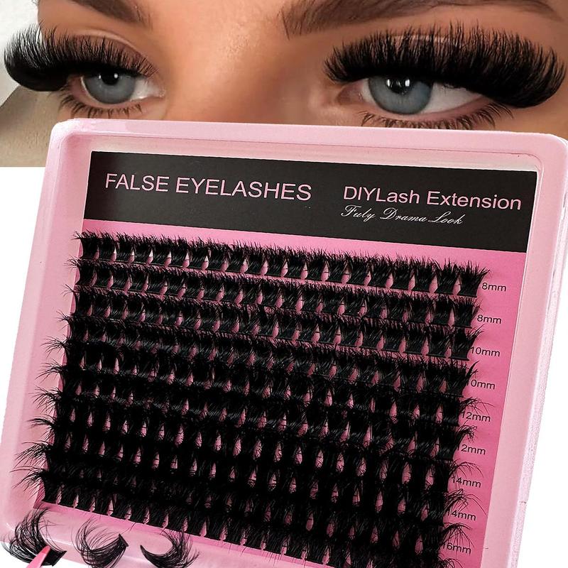 Mixed Length Eyelash Extensions, 200pcs box Individual False Eyelashes, Reusable Eyelash Extensions, Self Grafting Curl Eyelashes for Women & Girls, Christmas Gift