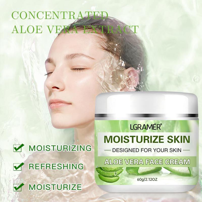 Aloe Vera Soothing Face Cream, Moisturizing Face Cream, Hydrating Face Moisturizer for Dry and Sensitive Skin, Suitable for All Skin Types