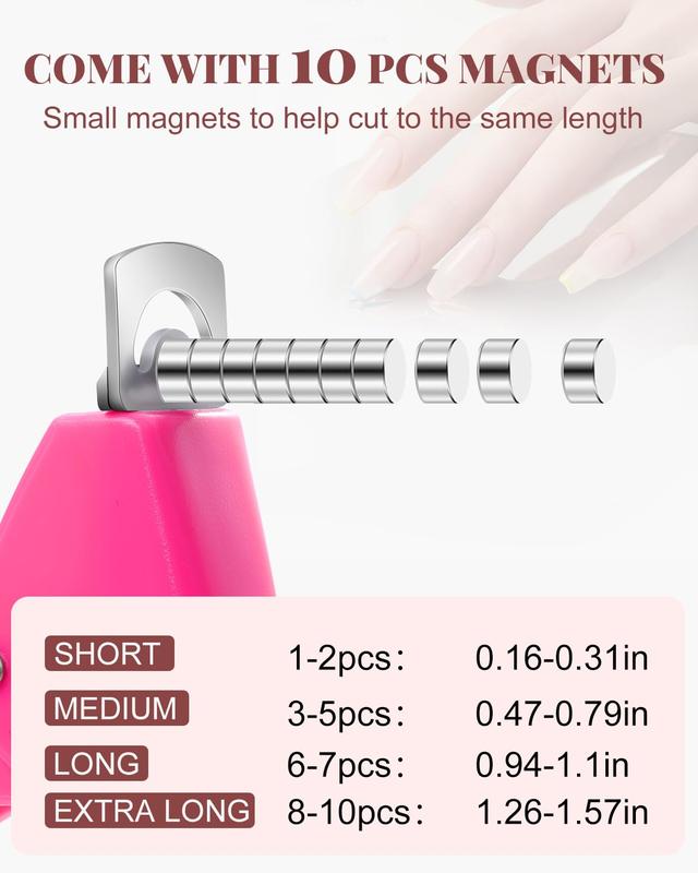 Professional Acrylic Nail Clipper with Magnetic Sizer - Precision Nail Cutters for Perfect Nail Tips, Ideal for Salon and Home Nail Art Enthusiasts