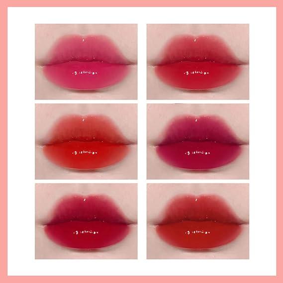 6 Colors Lip Tint Stain Set, Korean Velvet Watery Lip Stain Moisturizing Mini Liquid Lipstick, Multi-use Lip and Cheek Tint, Long lasting Non-Stick Cup Waterproof, Lip Color Makeup Gloss Lipgloss