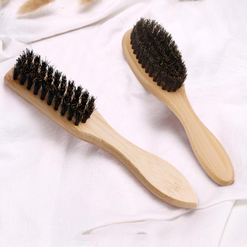 Wooden Hair Brush, Portable Mini Hair Styling Brush, Hair Care & Styling Tool for Men & Women, Heatless Styling Tool for Daily Use