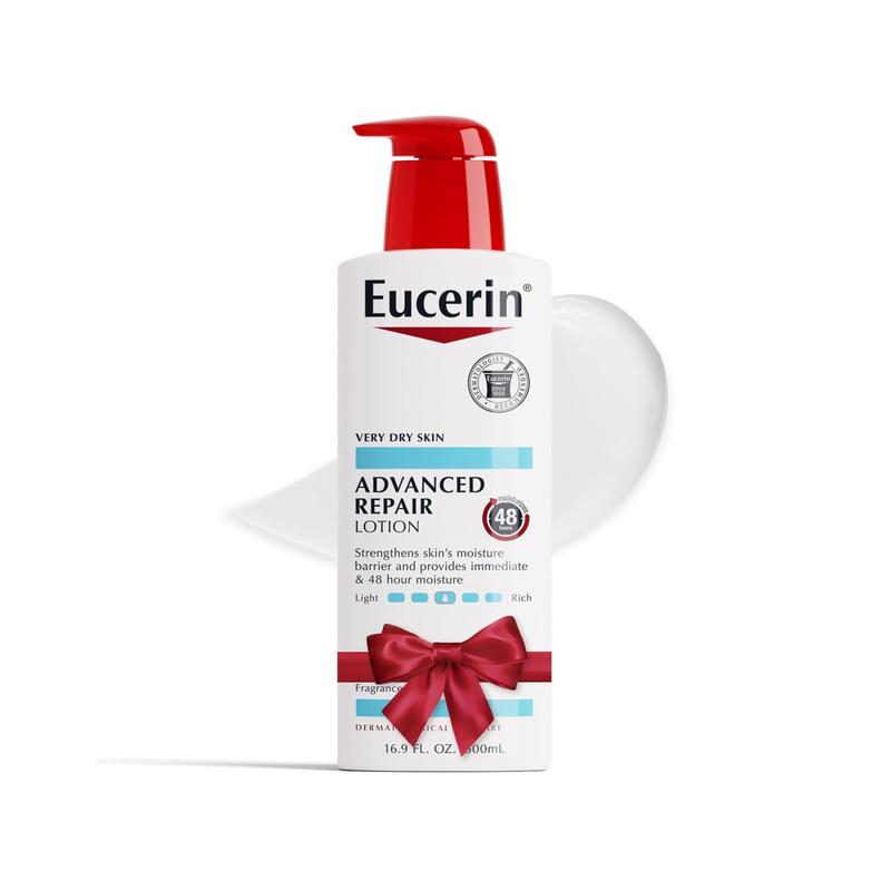 Eucerin Advanced Repair Body Lotion for Very Dry Skin, Unscented Lotion Formulated with Ceramides, 16.9 Fl Oz Bottle Body Care Moisture